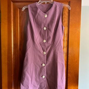 OGL A-line Button-up Mini Dress with Princess Seams